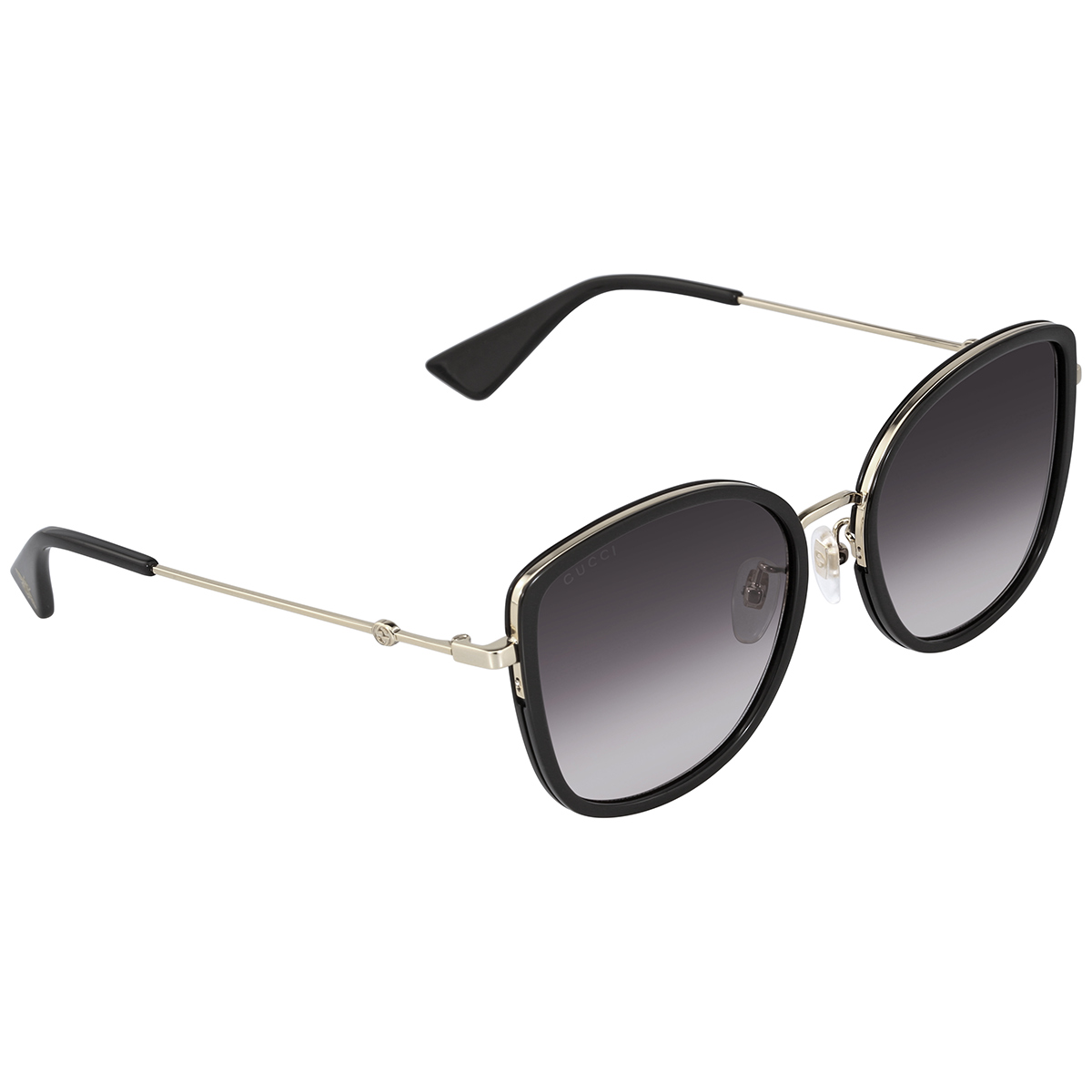 GUCCI 그레이 그라데이션 캣아이 선글라스 GG0606SK 001 56