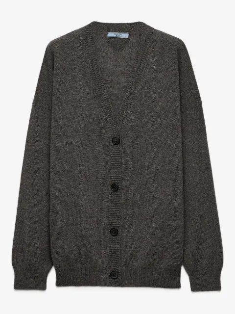 PRADA 리브드 캐시미어 가디건