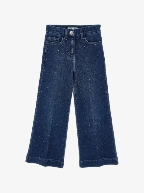 Philosophy Di Lorenzo Serafini Kids 라인스톤 장식 와이드 레그 진