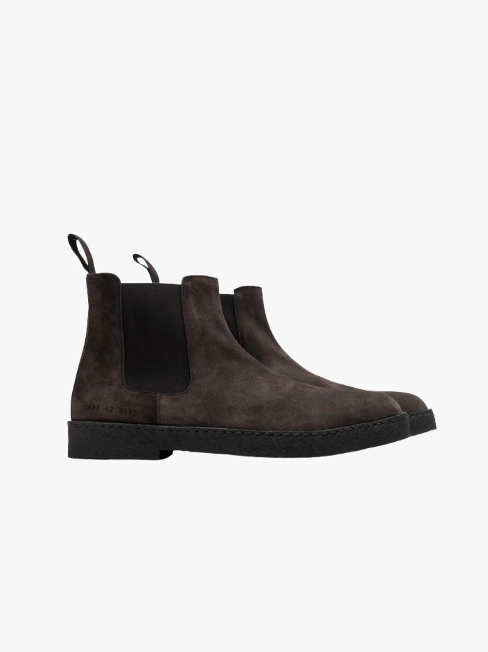 COMMON PROJECTS 커먼 프로젝트 첼시 부츠 고무 밑창 2608 다크 브라운
