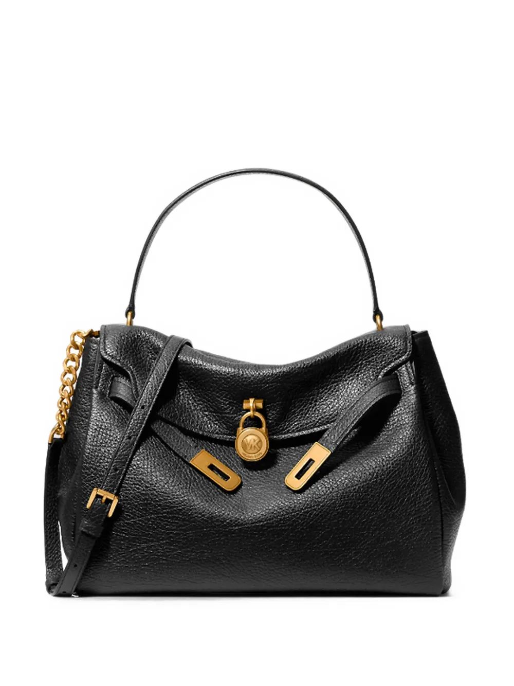 Michael Kors 해밀턴 모던 대형 텍스처 가죽 슬라우치 숄더백