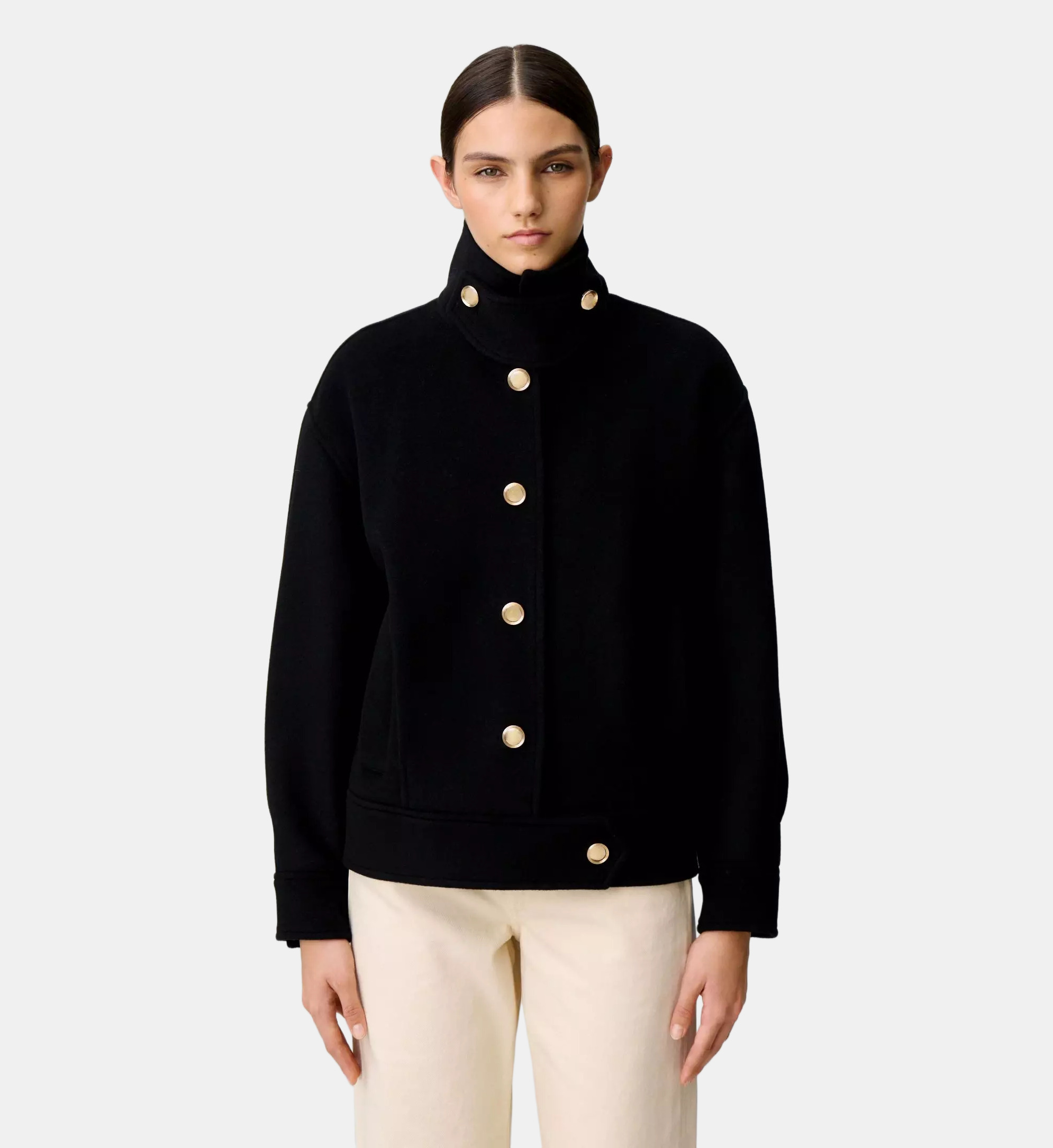 Claudie Pierlot  하이넥 블랙 자켓