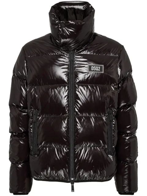Dsquared2 로고 패치 패딩 재킷
