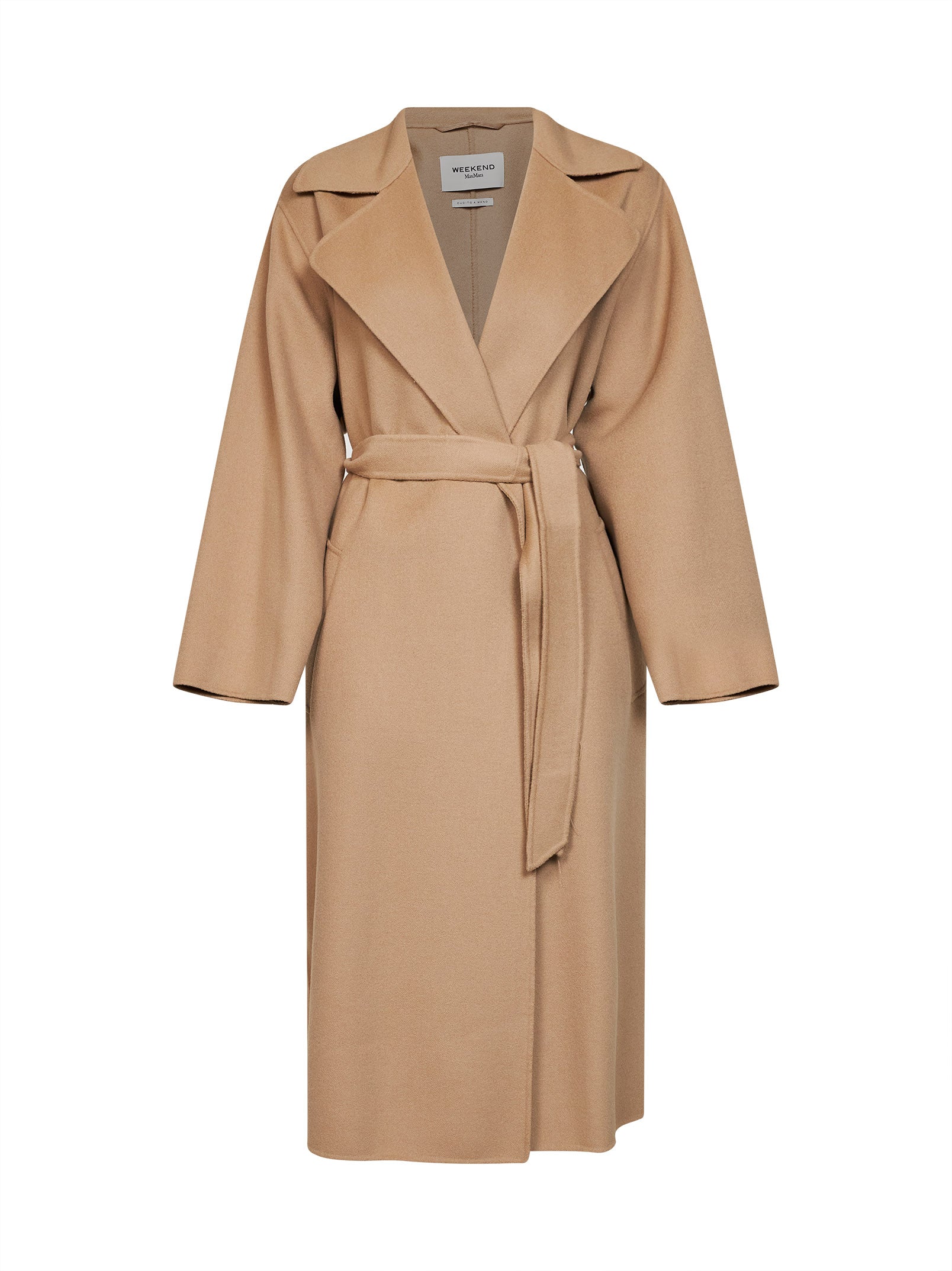 MaxMara Weekend 카멜 WKDOPEROSO 벨티드 랩 코트