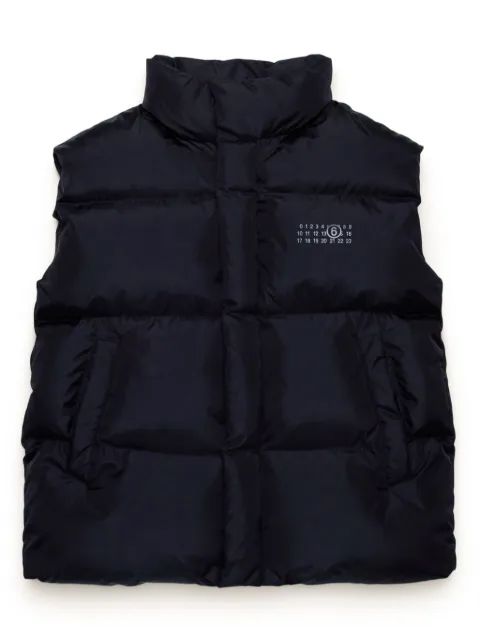 MM6 Maison Margiela Kids 넘버 프린트 퀼팅 질레