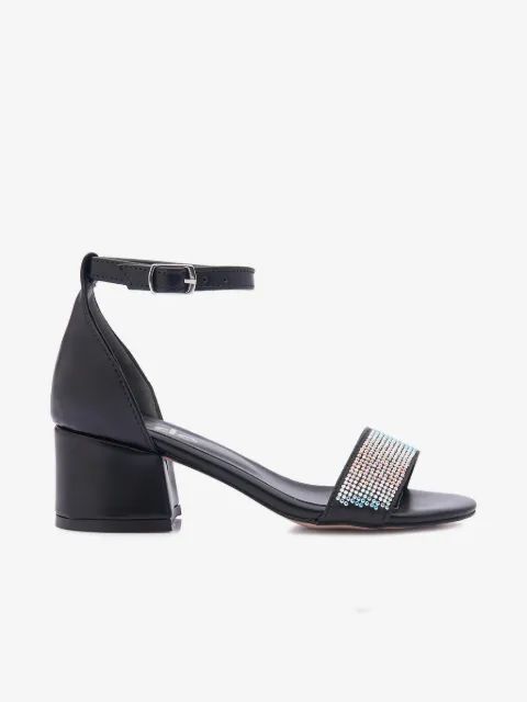 La Perla Kids 라인스톤 장식 버클 고정 샌들