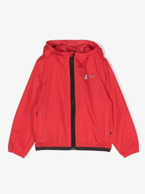 Comme Des Garçons Play Kids 로고 패치 후드 재킷