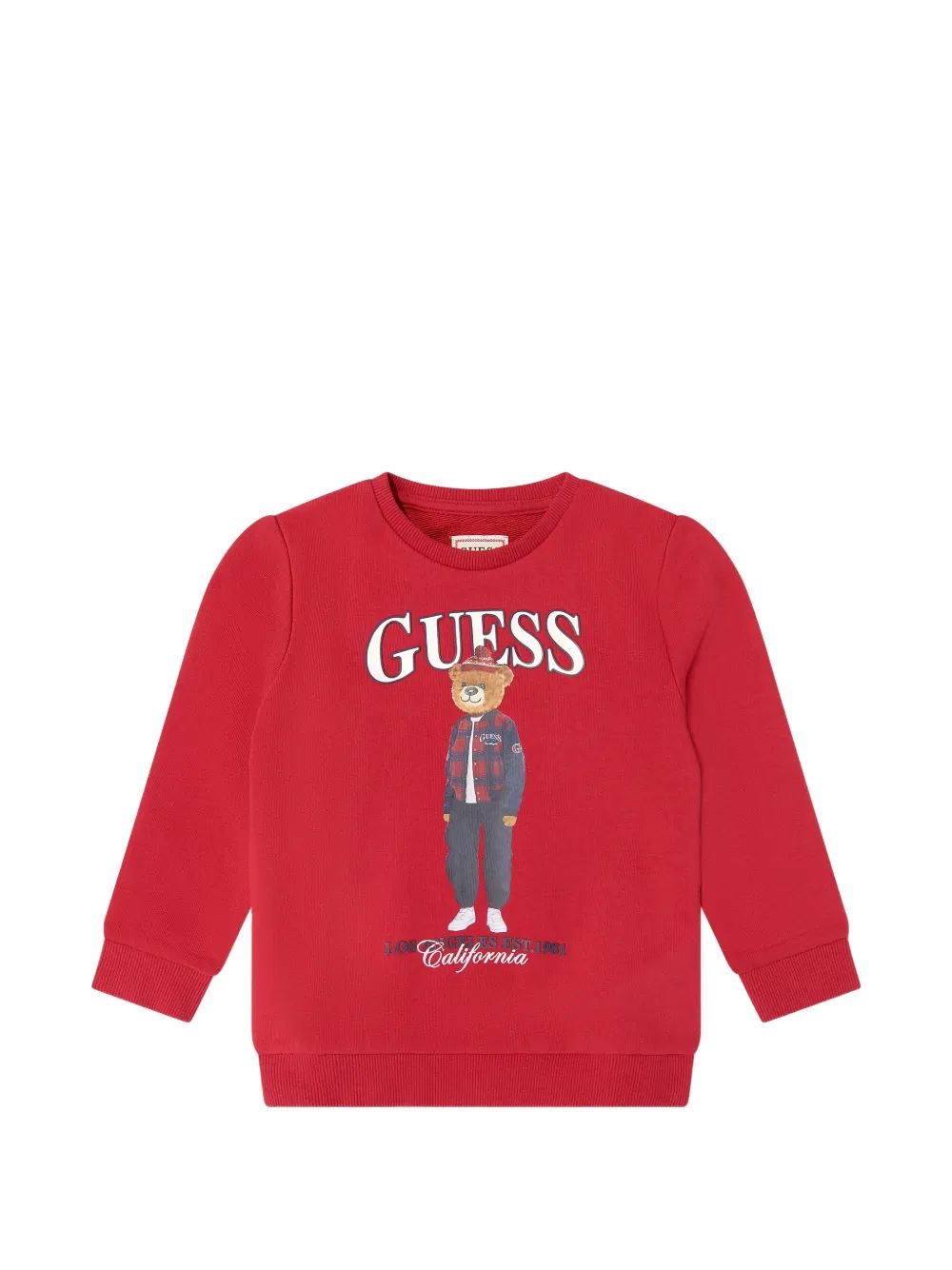 guess kids 곰 프린트 스웨터