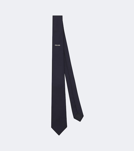 PRADA 로고 실크 넥타이