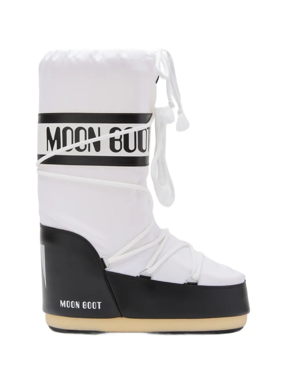 Moon Boot Kids 로고 프린트 레이스업 부츠