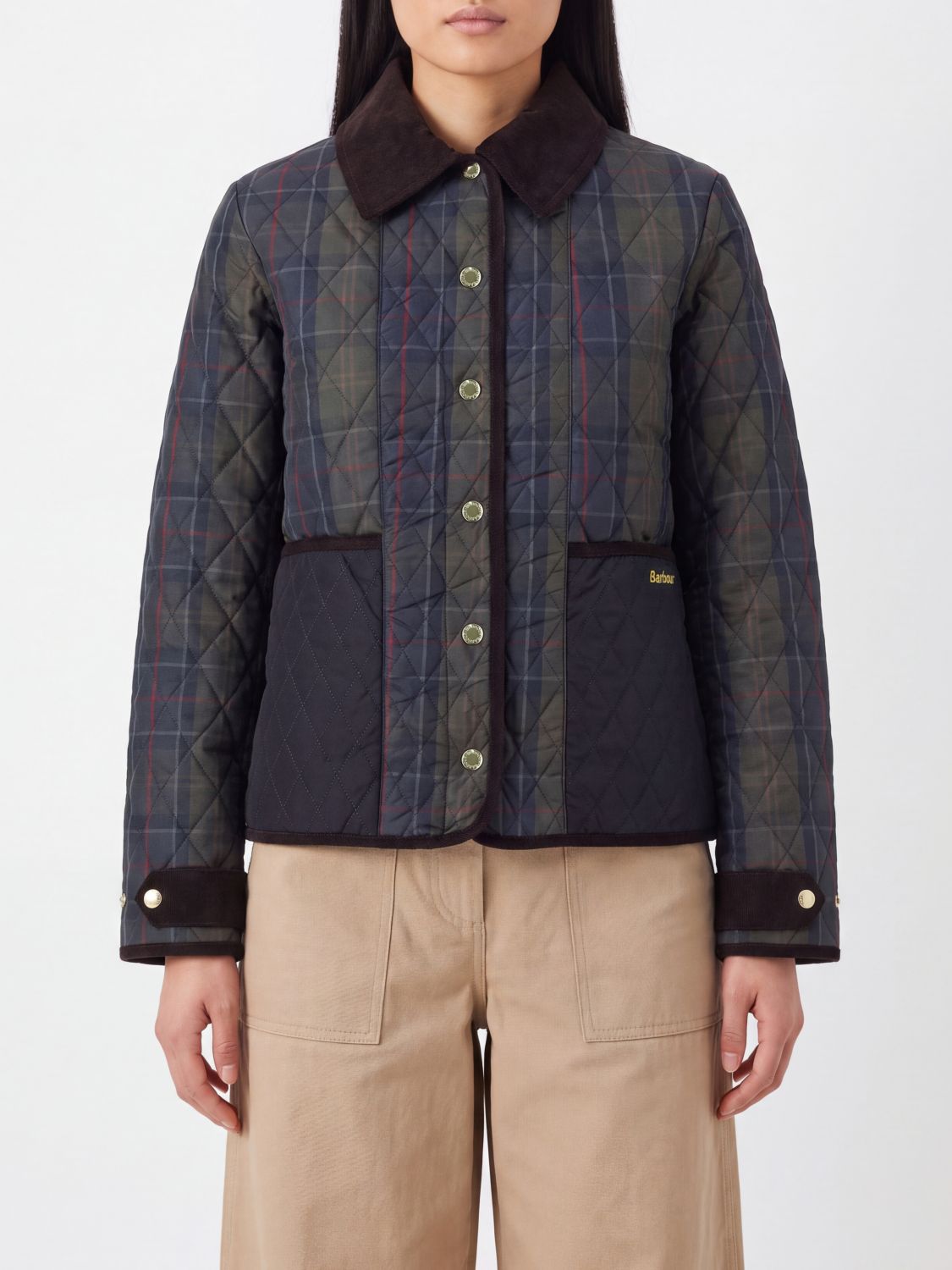 BARBOUR 바버 에인스데일 퀼티드 왁스드 코튼 자켓