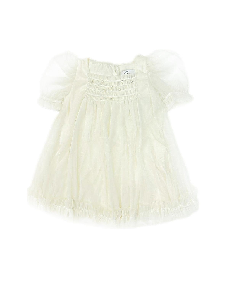 Petite Maison Kids 벨라 버터밀크 튤 드레스 아기 어린이