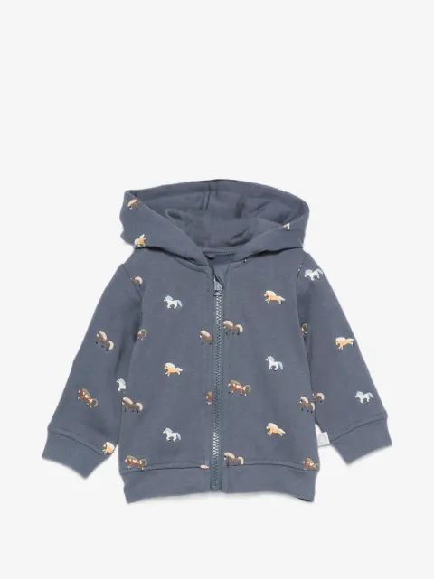 Stella McCartney Kids 말 자수 집업 후드
