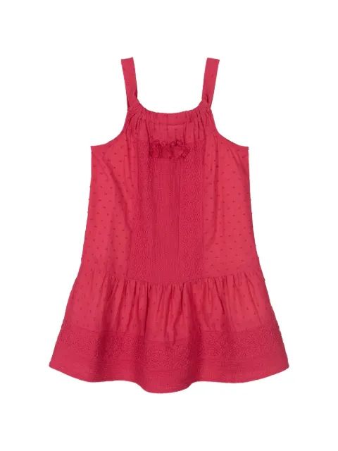 Max Mara Kids 히비스커스 자수 태슬 디테일 드레스