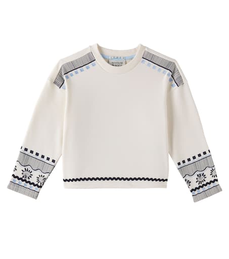 Scotch & Soda Kids 엠브로이더리 코튼 블렌드 스웨트셔츠