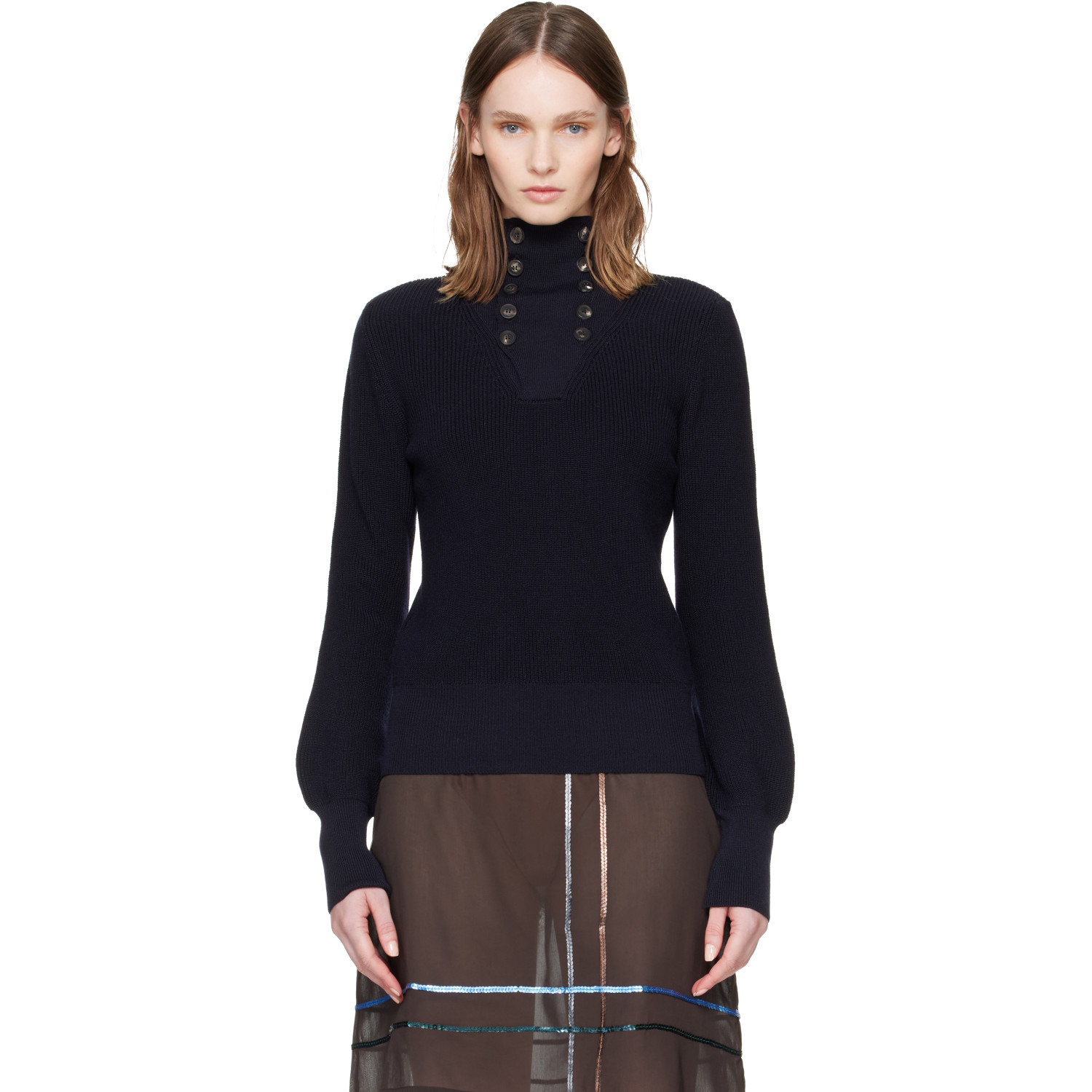 PALOMA WOOL 네이비 밀론 스웨터