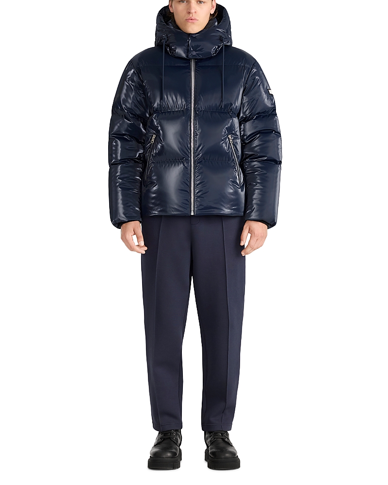 MACKAGE 켄트-글로 하이 글로스 퀼팅 후드 다운 자켓