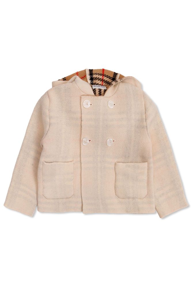 Burberry Kids 버튼 리버시블 후드 가디건