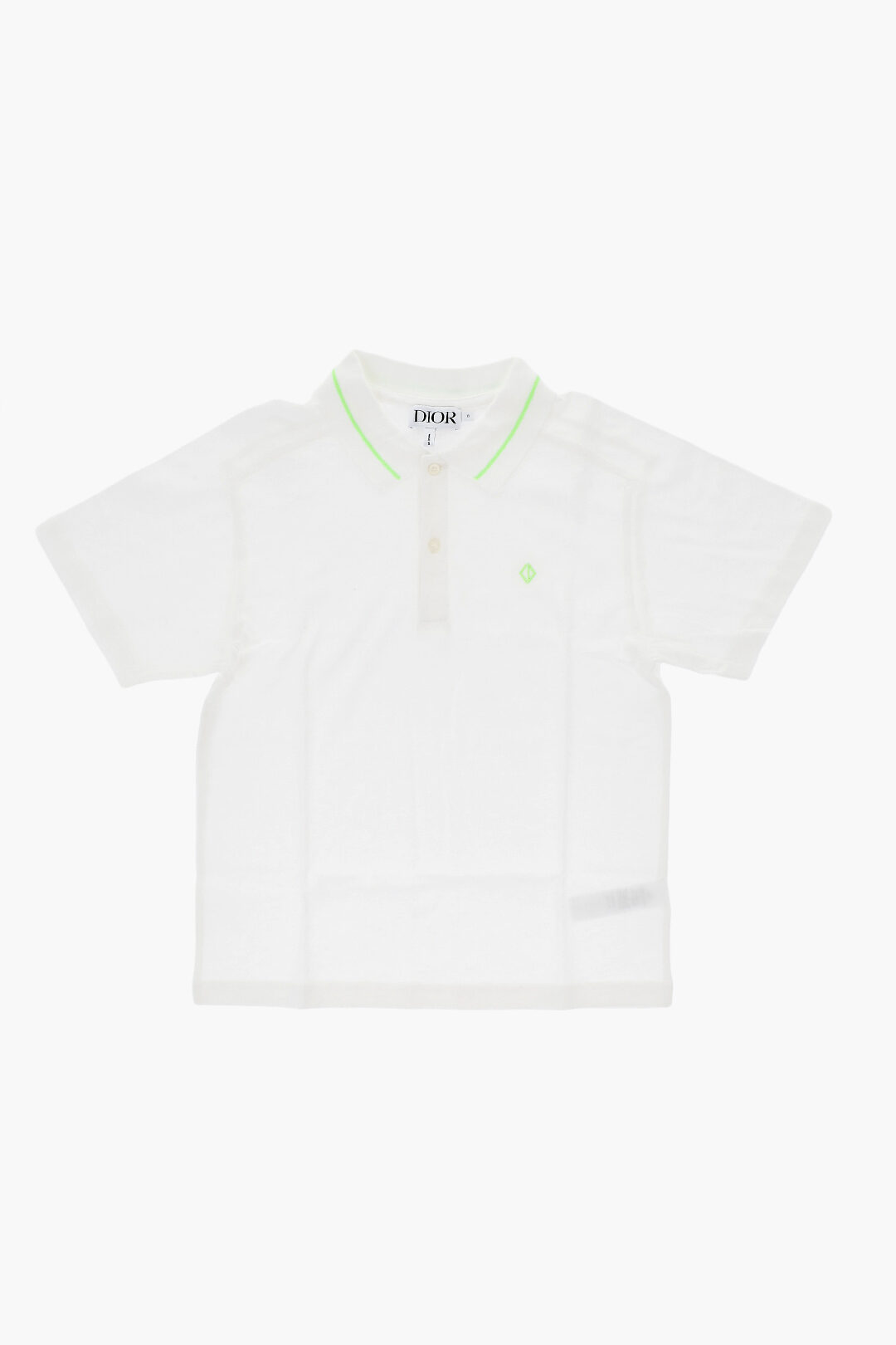 DIOR KIDS 코튼 2버튼 폴로 콘트라스트 디테일