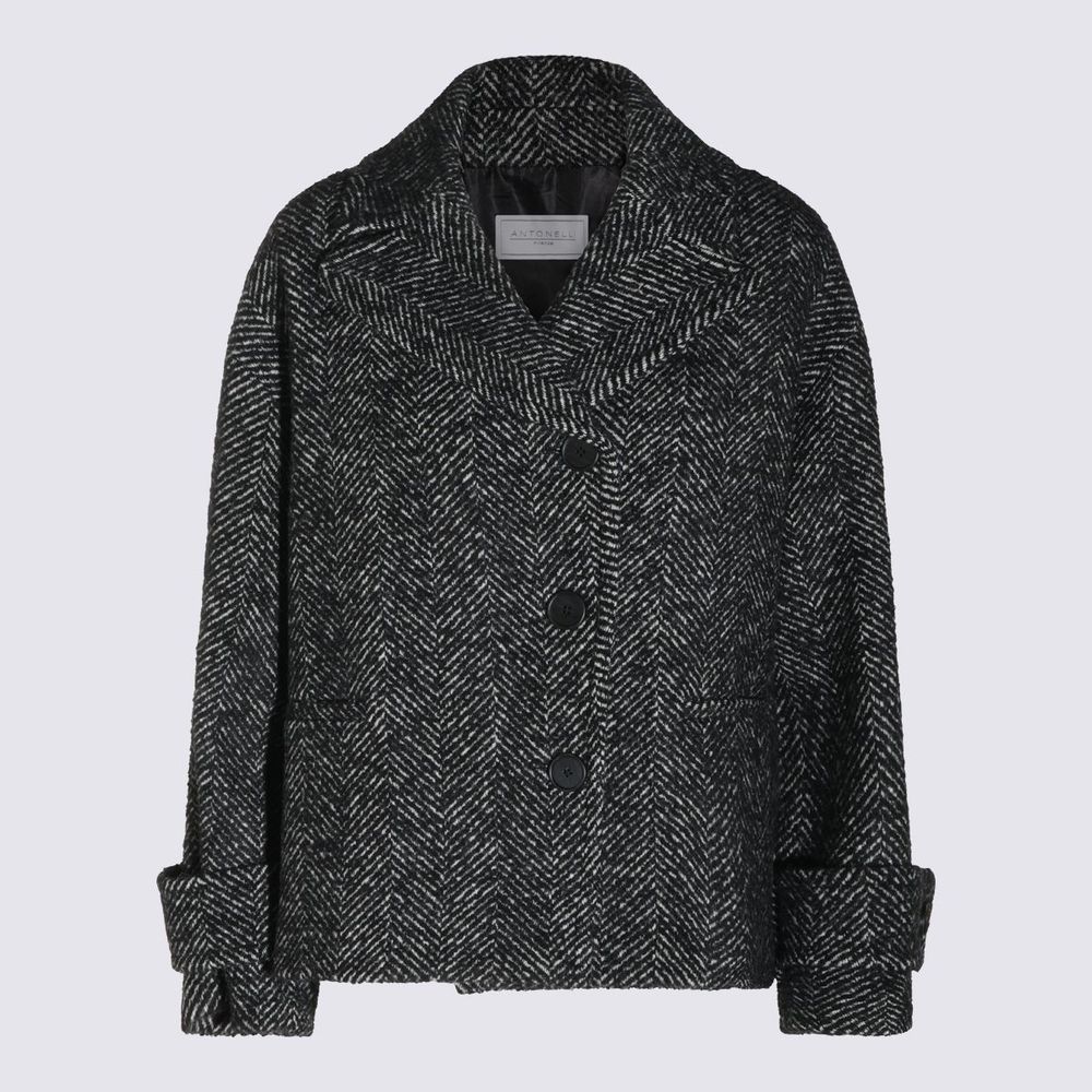 ANTONELLI FIRENZE 헤링본 숏 코트