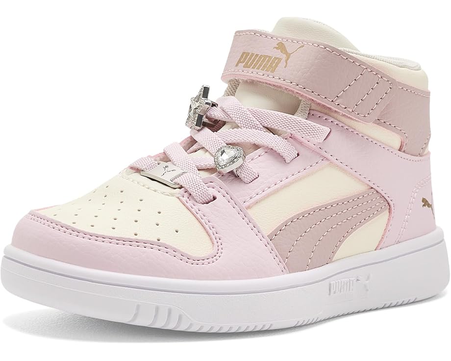 Puma Kids 리바운드 레이업 미드 벨크로 슈즈