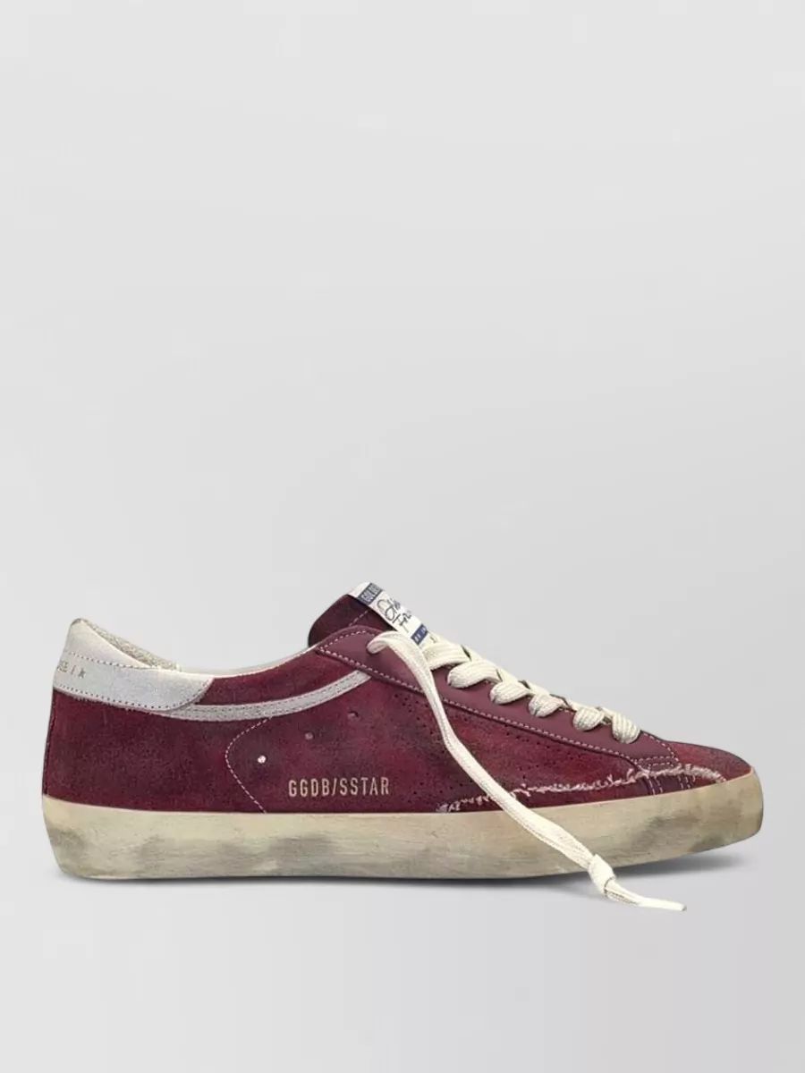 GOLDEN GOOSE 스웨이드 슈퍼스타 스니커즈 펀칭 스타 힐