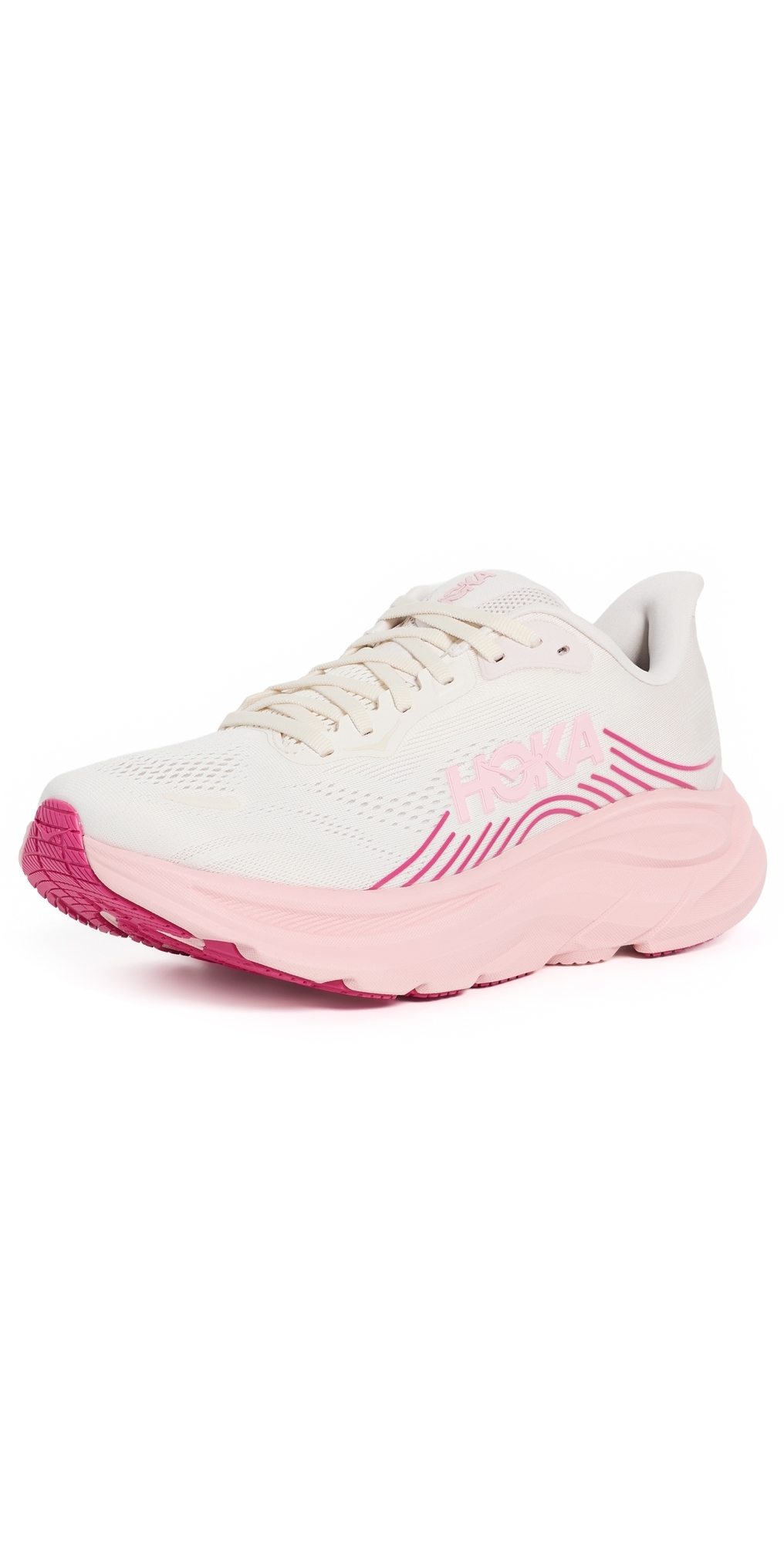 Hoka One One 클리프턴 11 스니커즈 로즈 크림/듀이 핑크 8.5