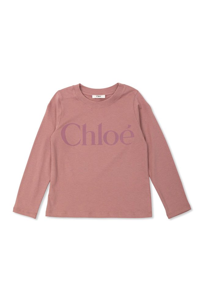 Chloe Kids 로고 롱슬리브 티셔츠