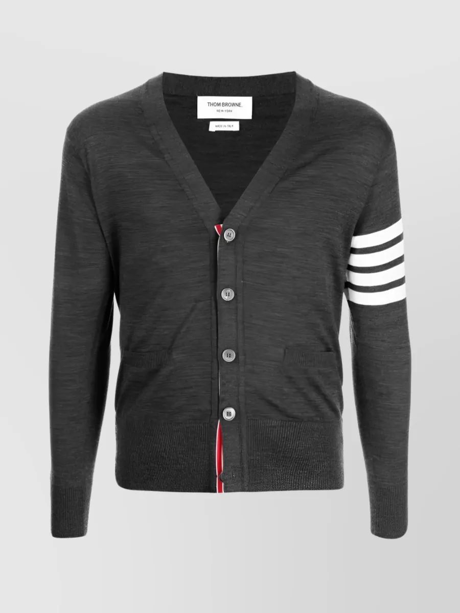THOM BROWNE 파인 메리노 울 4바 클래식 가디건