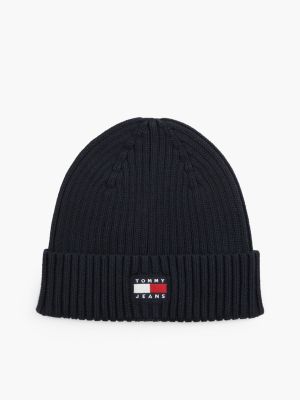 TOMMY HILFIGER 톰미 진스 배지 립 니트 비니