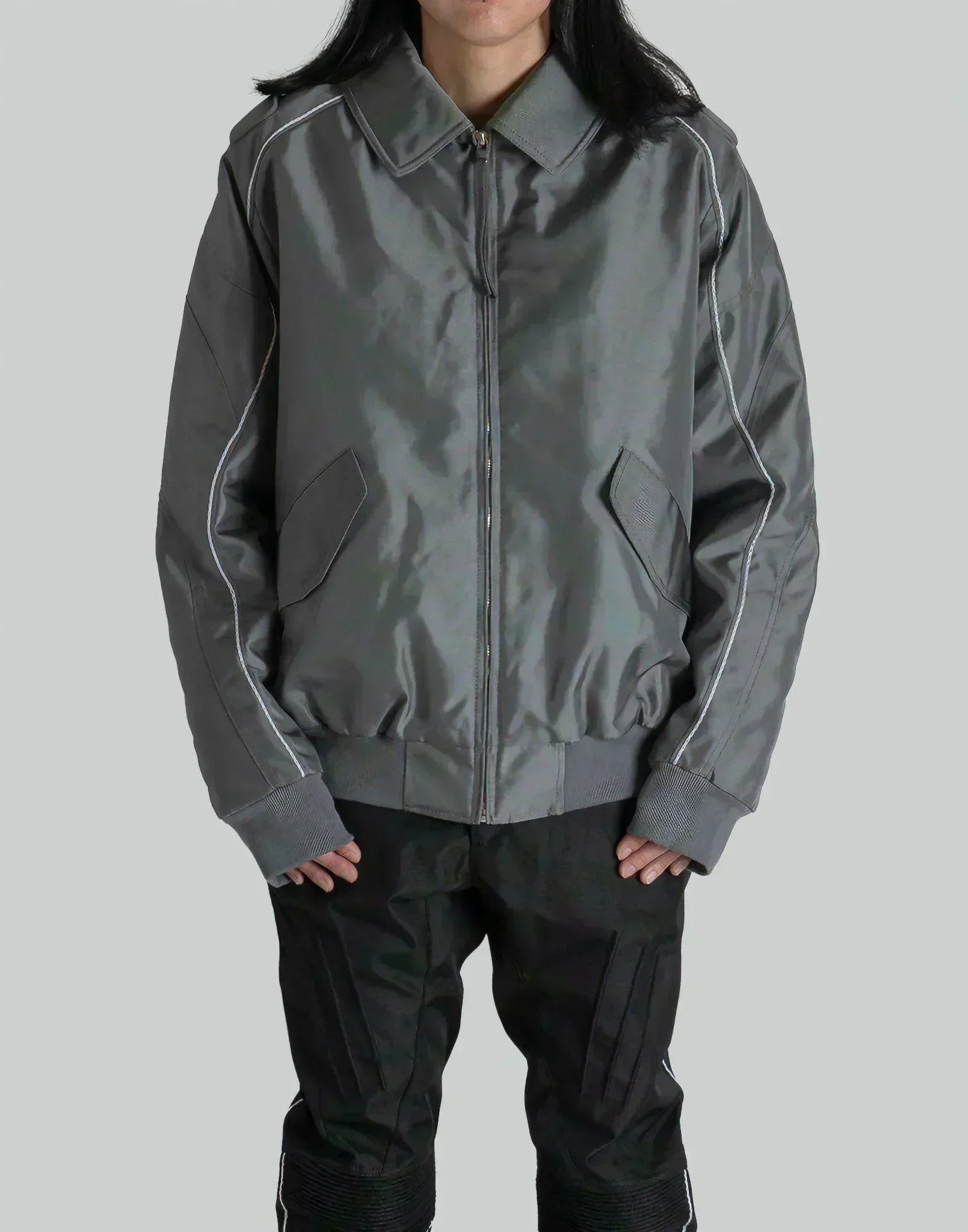 Kanghyuk 락 스티치 봄버 자켓