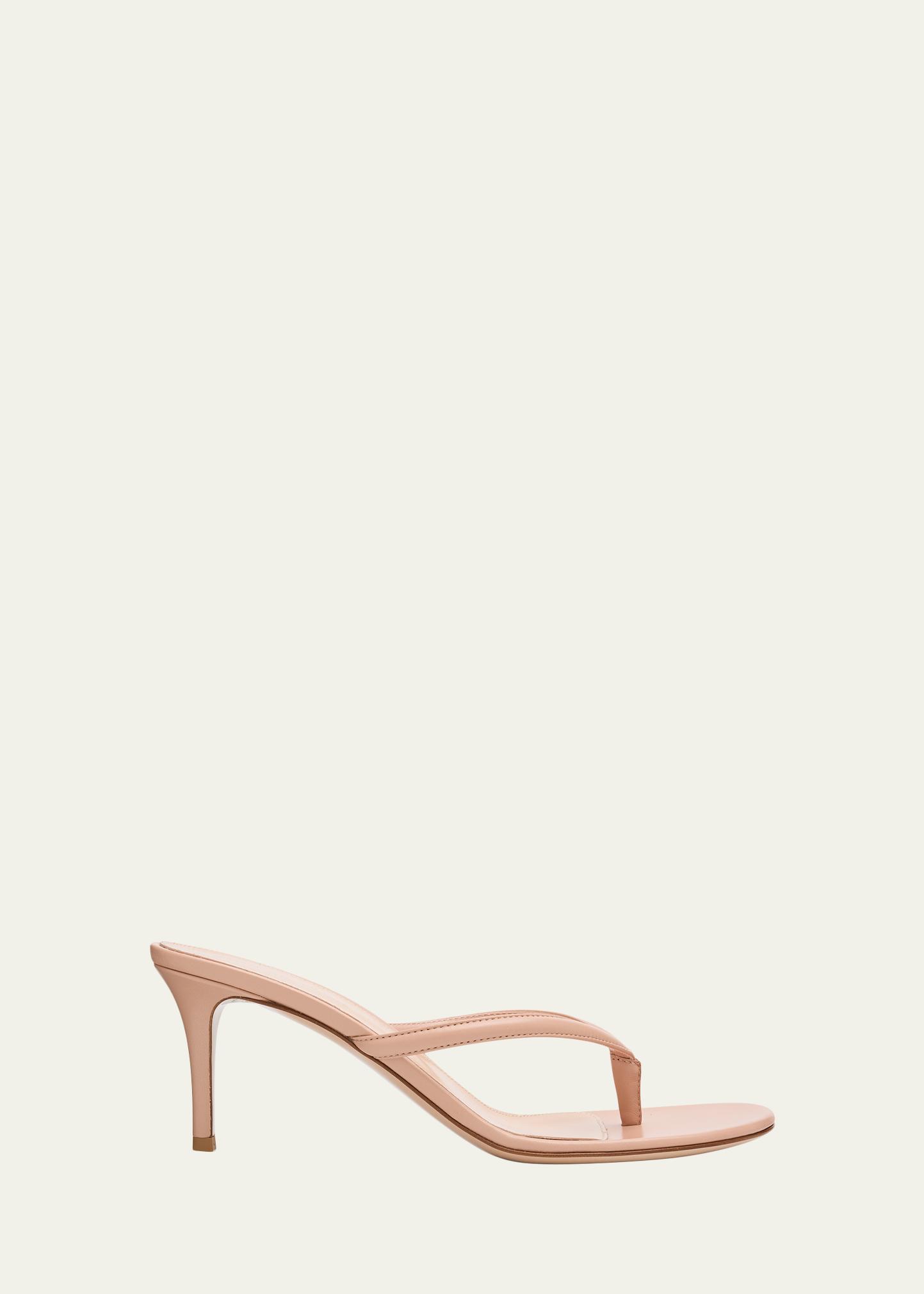 GIANVITO ROSSI 70mm 나파 가죽 쪼리 샌들