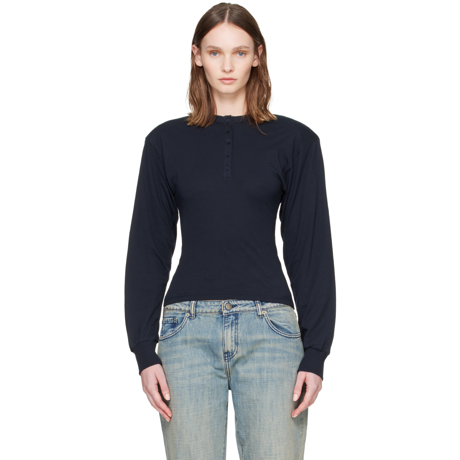 PALOMA WOOL 네이비 라이노 헨리