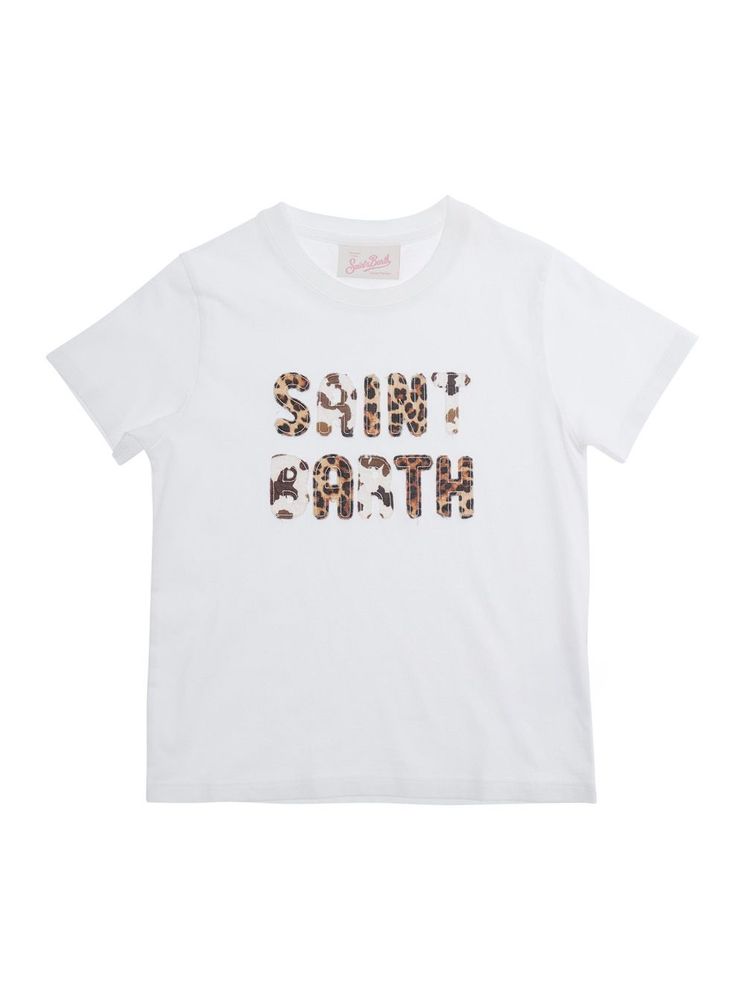 Mc2 Saint Barth kids 애니멀리어 로고 패치 티셔츠