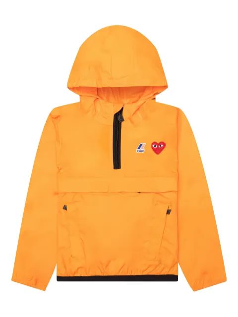 Comme Des Garçons Play Kids K-Way 하트 로고 반집업 자켓