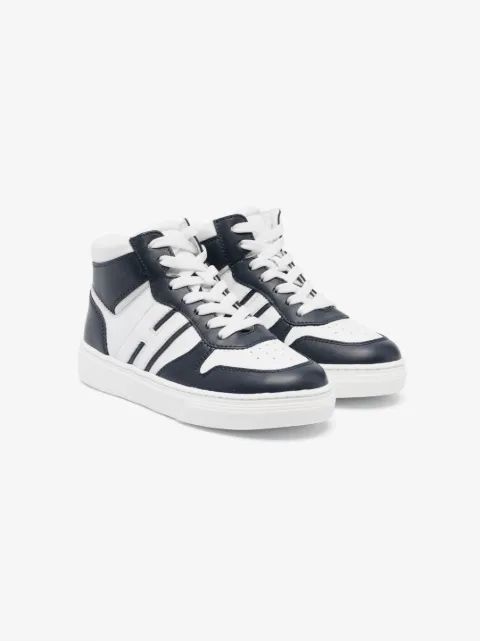 Hogan Kids 컬러 블록 패널 하이탑 스니커즈