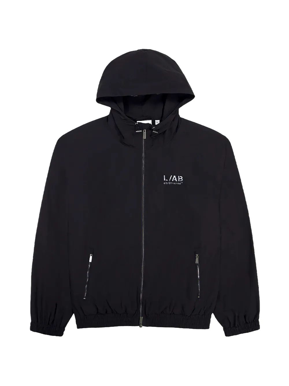 OFF-WHITE 로고 프린트 집업 후드