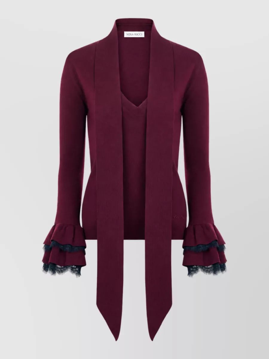 NINA RICCI 크루넥 울 가디건