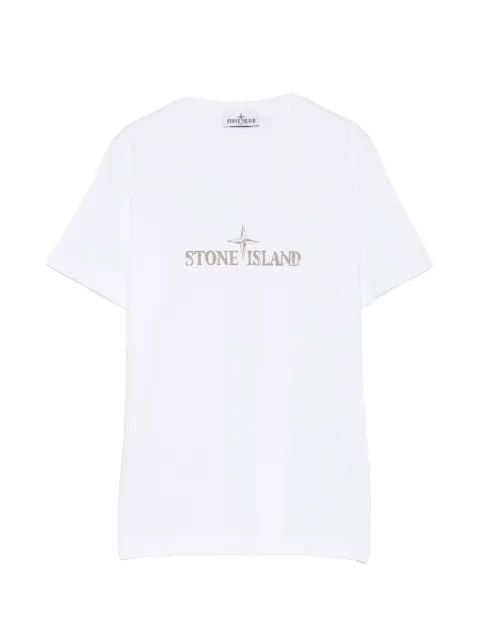 Stone Island Junior 로고 프린트 티셔츠