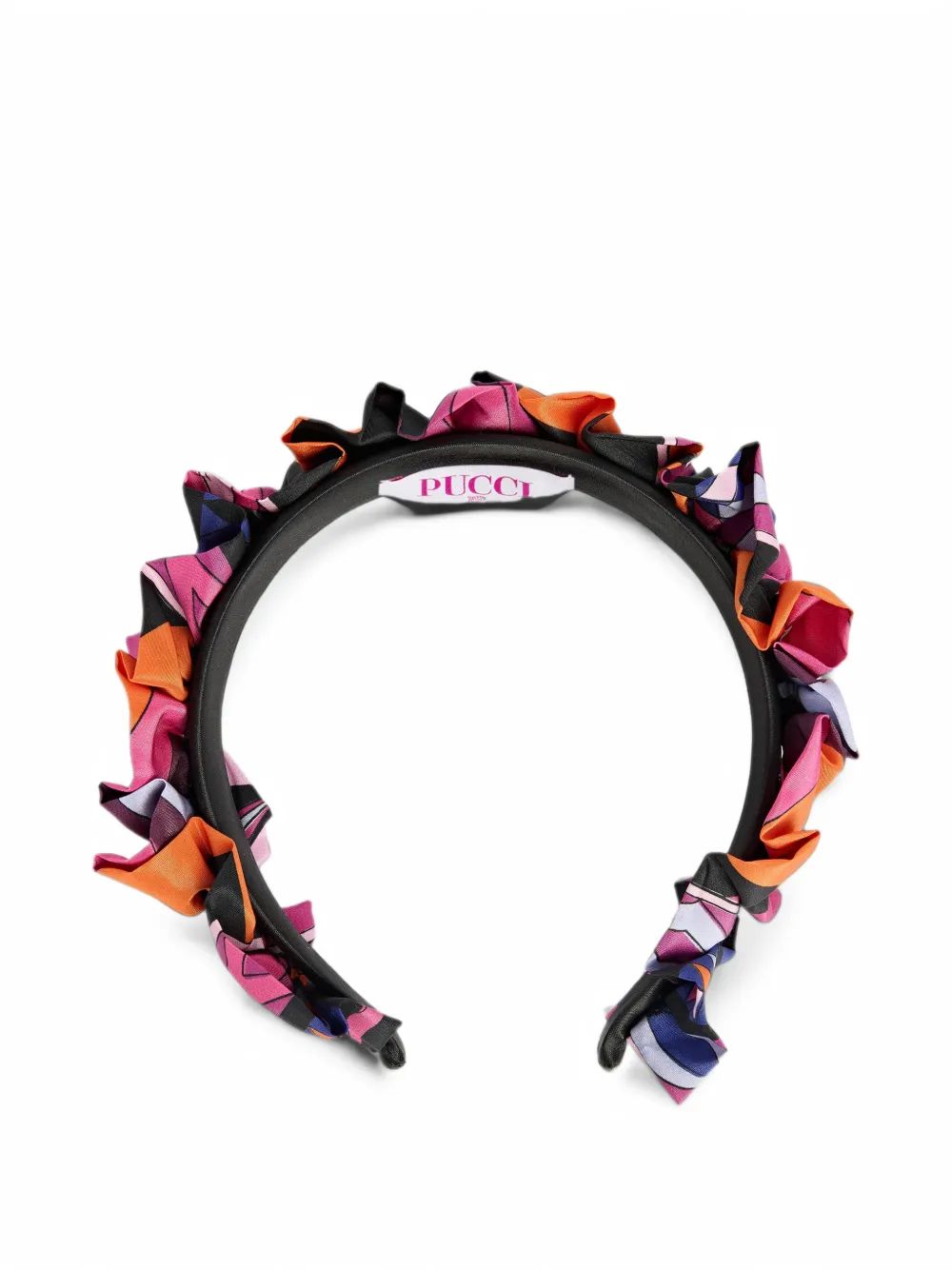 PUCCI KIDS 콜라네 프린트 러플 헤어밴드