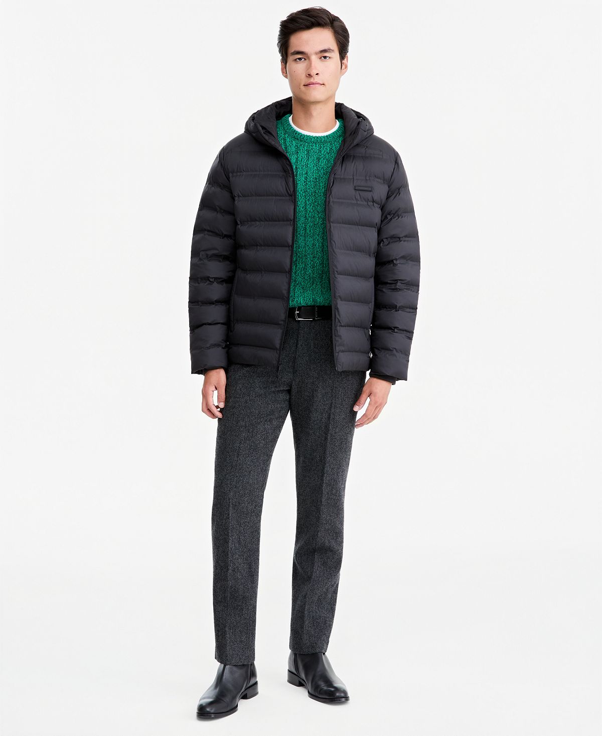 CALVIN KLEIN 남성 경량 패커블 후드 자켓