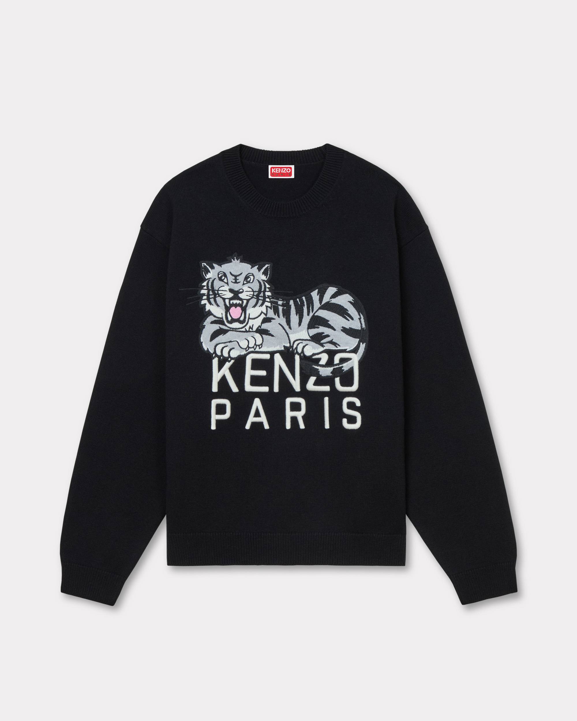 KENZO 해피 타이거 자수 점퍼 울 면 남성 의류
