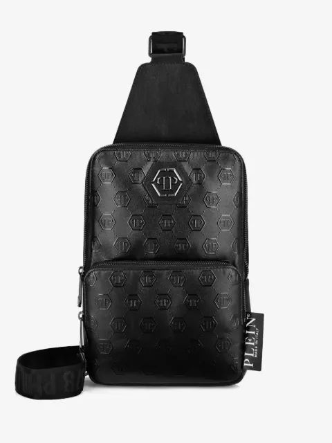 PHILIPP PLEIN 모노그램 엠보스드 크로스바디 백
