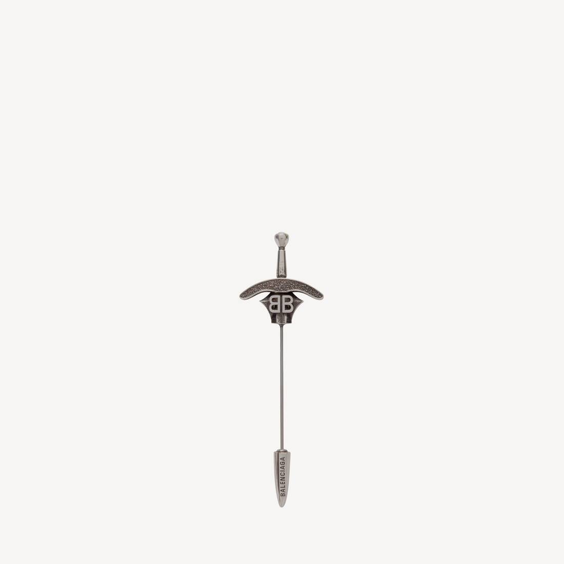 BALENCIAGA 고스 소드 브로치 앤틱 실버