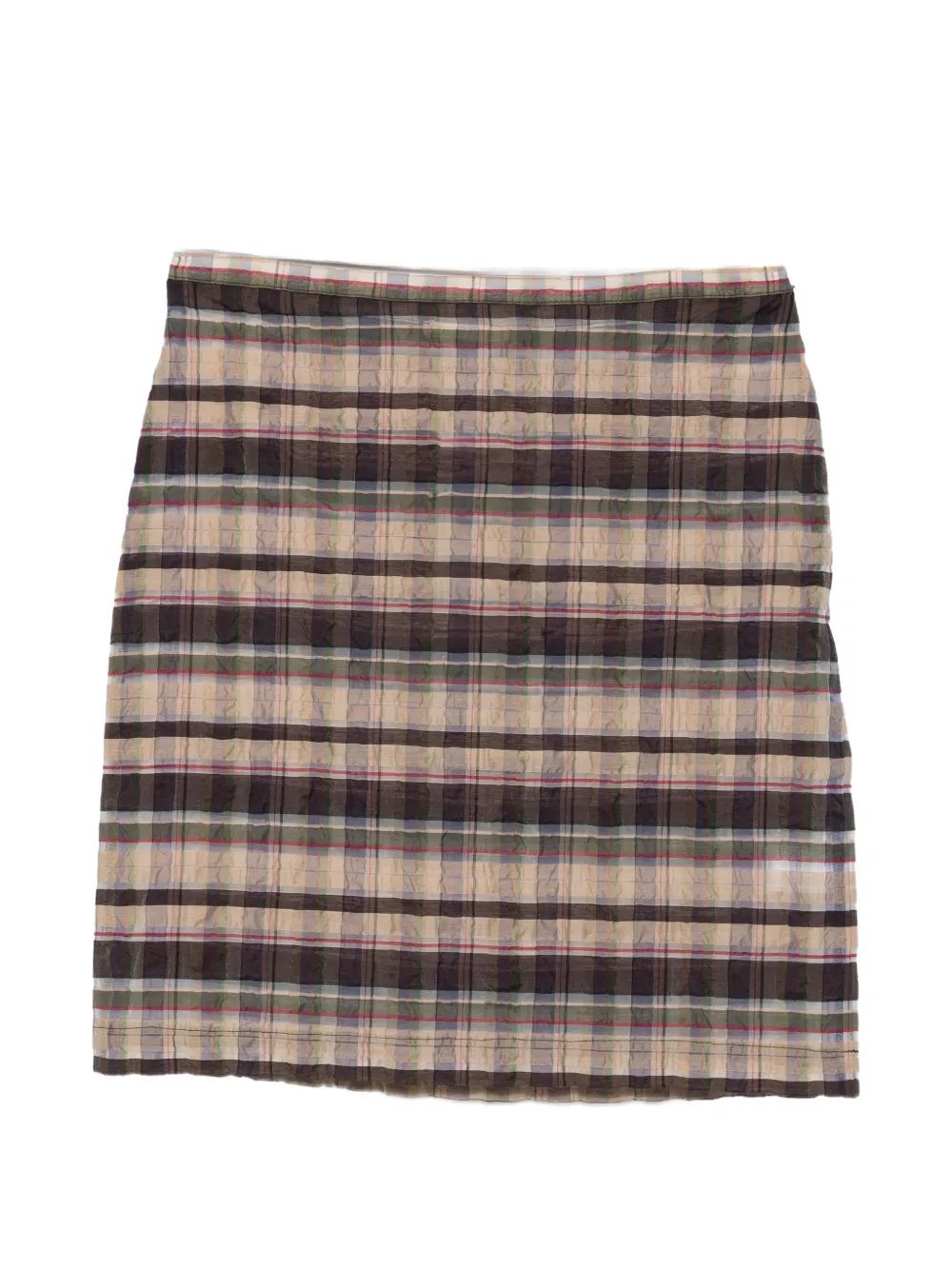 PALOMA WOOL 체크 패턴 주름 미니 스커트