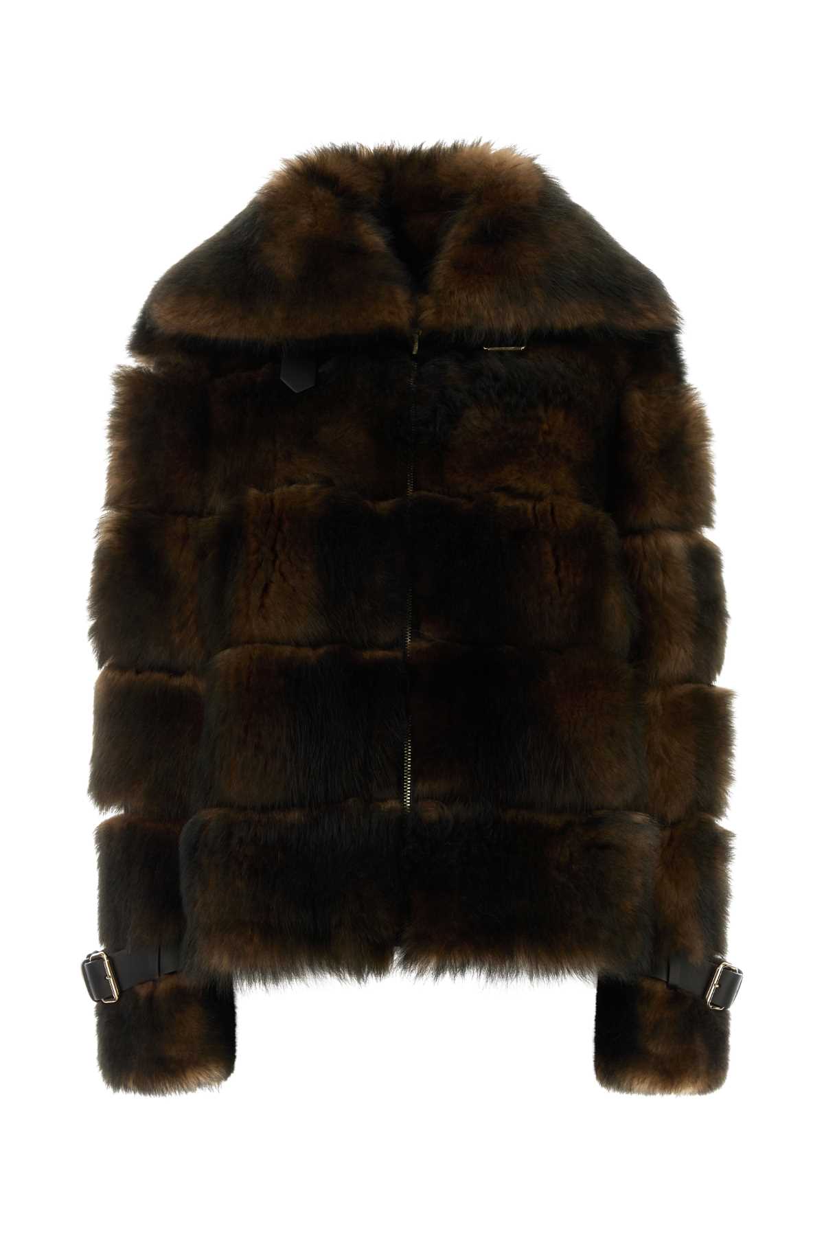 FENDI 브라운 퍼