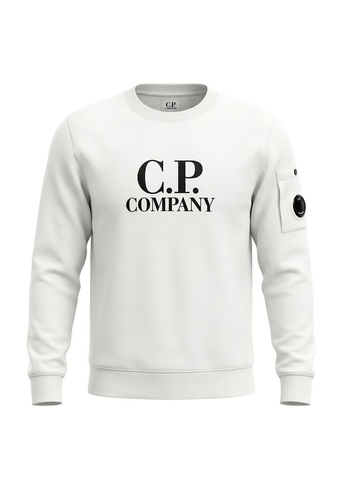 C.P. Company Kids 로고 프린트 크루넥 맨투맨