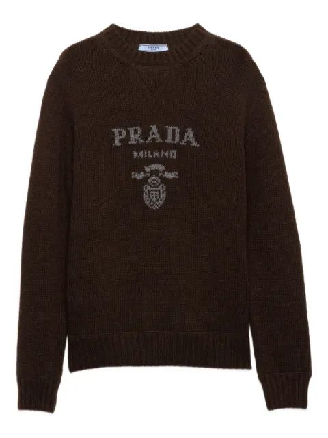 PRADA 로고 크루넥 스웨터