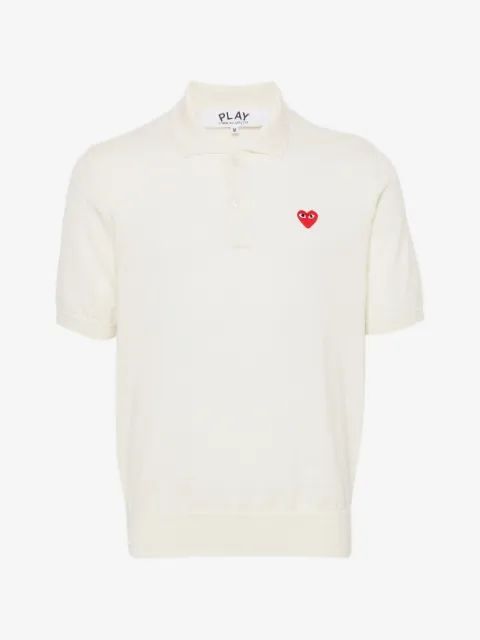 Comme Des Garçons Play Kids 하트 패치 폴로 셔츠