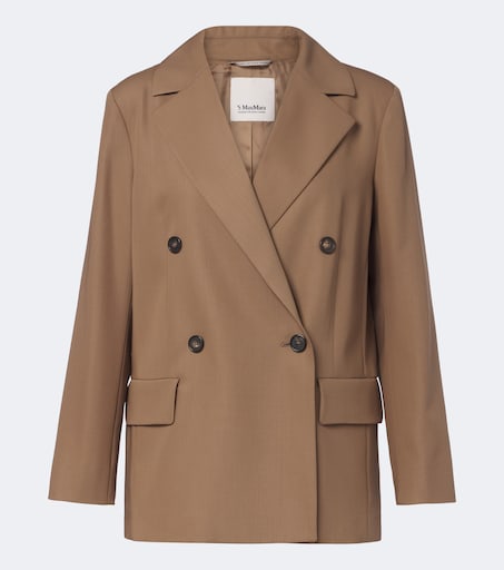 S Max Mara 더블 브레스트 버진 울 블레이저